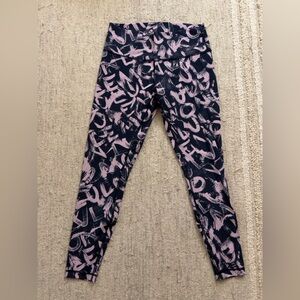 Lululemon Size 12 Wunder Under High Rise Graffiti Pop Antoinette Tights